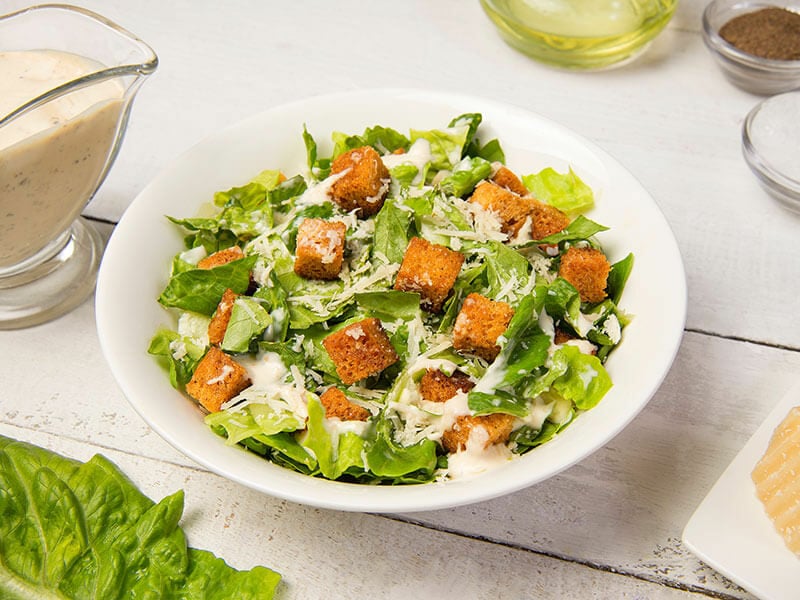 Caesar Salad White Bowl