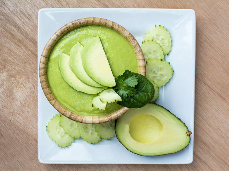 Chilled Cucumber Avocado Soup