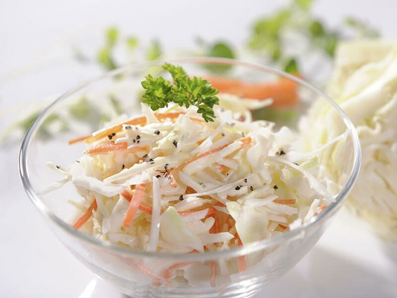 Coleslaw Salad Glass Bowl