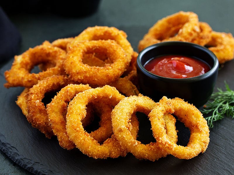 Fried Onion Rings Tomato