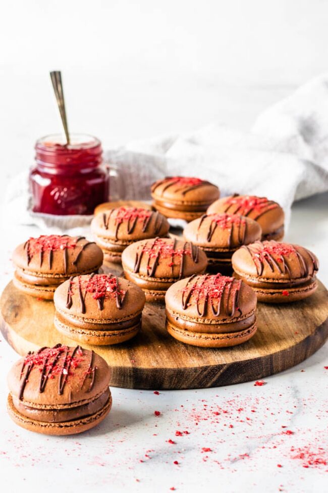Delicate Chocolate Macarons