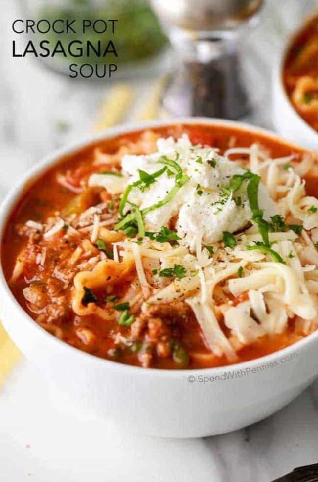 Crockpot Lasagna Soup