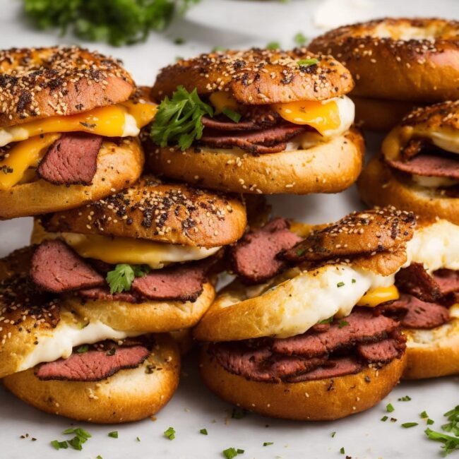 Pastrami and Swiss Bagel