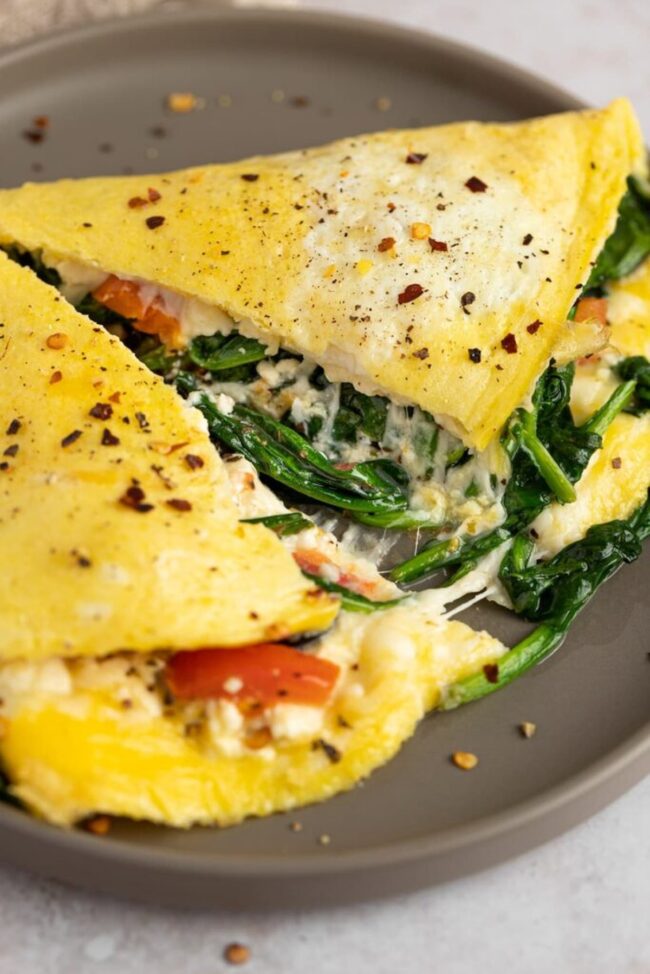 Spinach and Feta Omelette