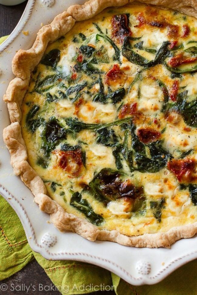Goat Cheese and Spinach Quiche