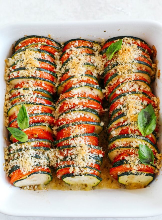 Tomato and Zucchini Gratin