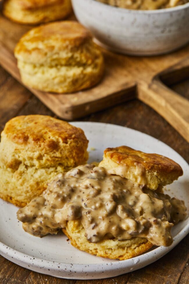 Sausage Gravy with Biscuits