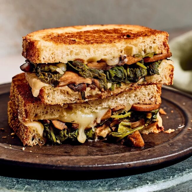 Mushroom and Swiss Breakfast Melt