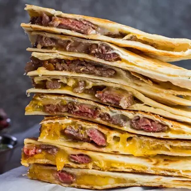 Leftover Prime Rib Quesadilla