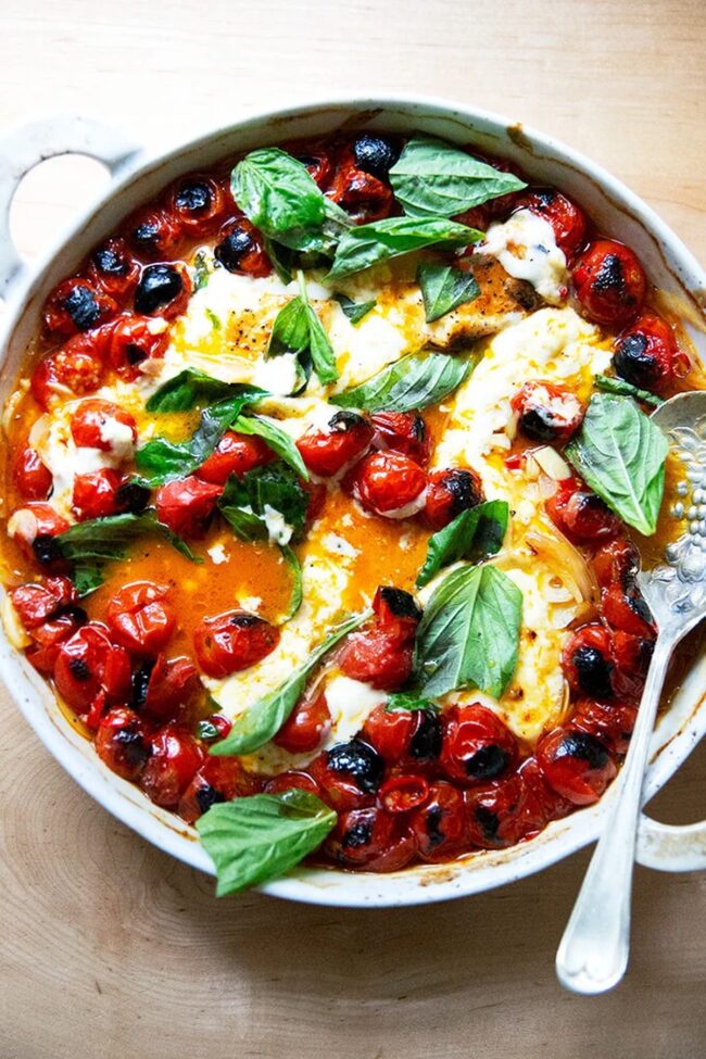 Cherry Tomato and Feta Bake