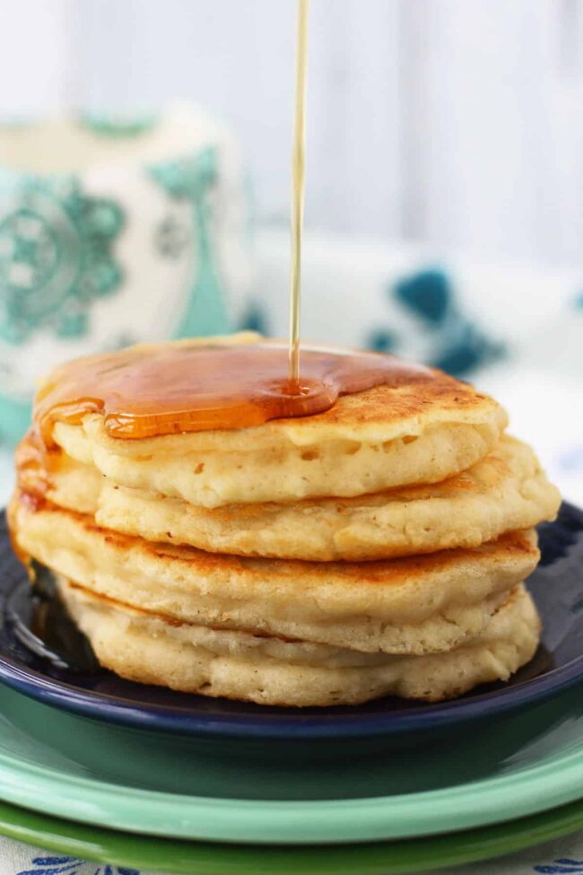 Vegan Pancakes with Maple Syrup