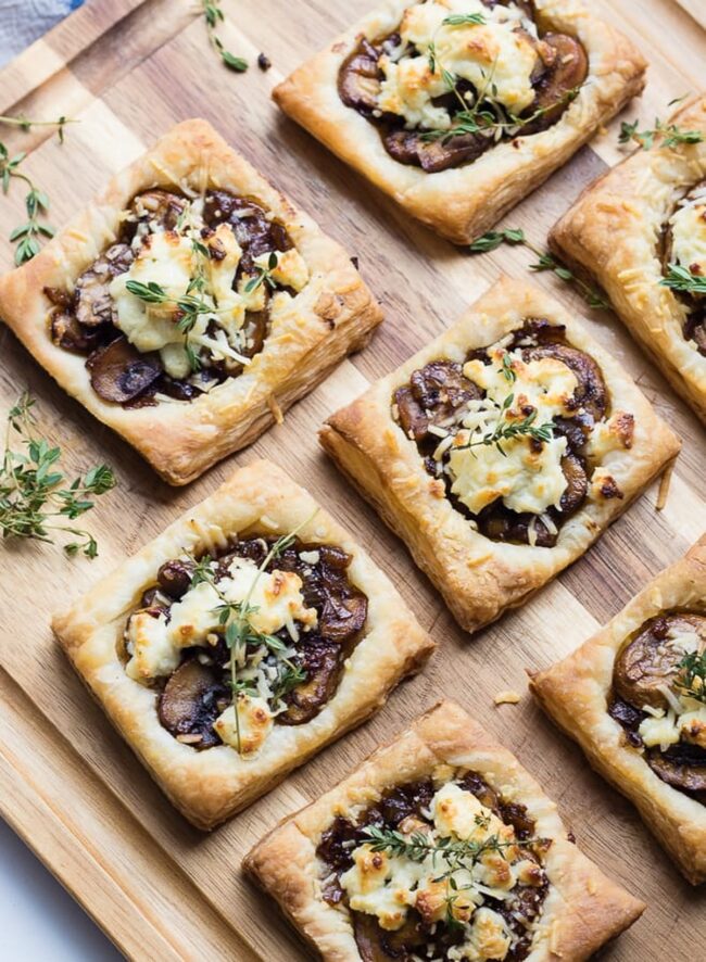 Savory Mushroom and Goat Cheese Tartlets