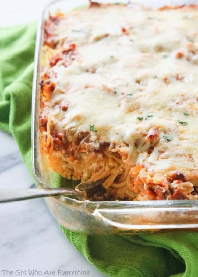 Baked Spaghetti with Egg Noodles