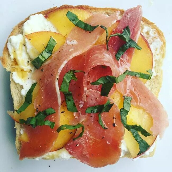Ricotta and Honey Open-Faced Sandwich