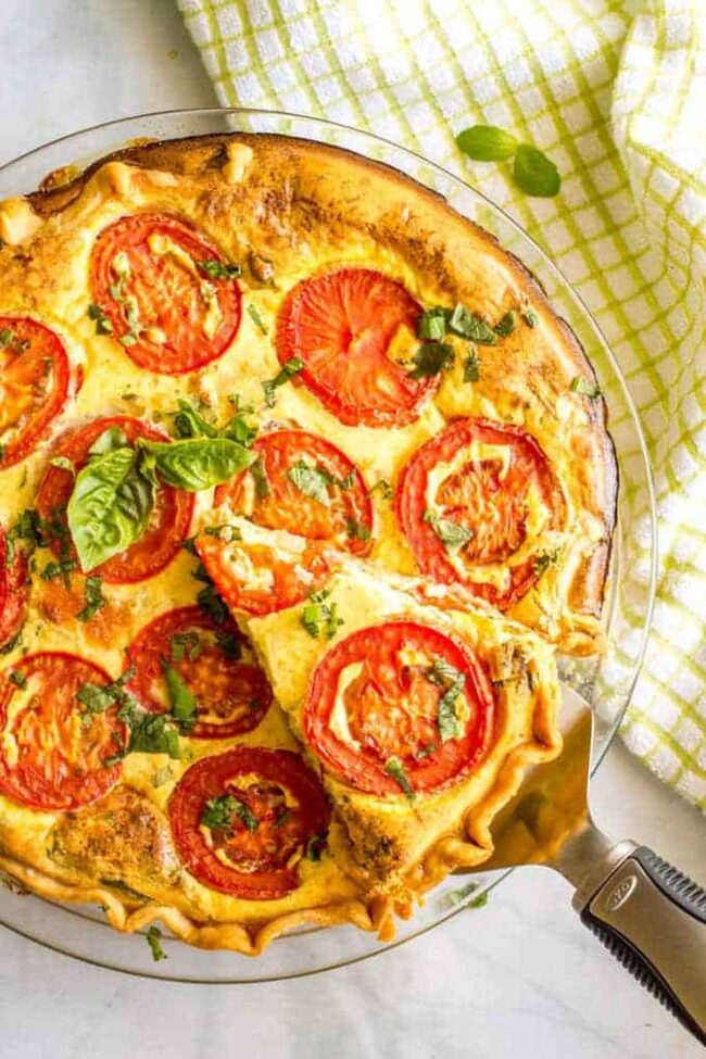 Tomato Basil Breakfast Tart