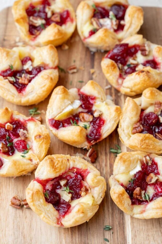 Cranberry and Brie Phyllo Bites