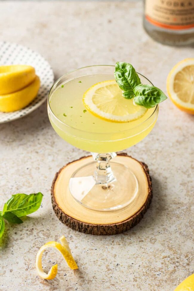 Lemon Basil Martini