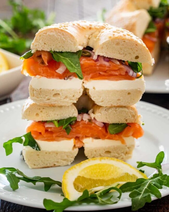 Smoked Salmon and Cream Cheese Bagel