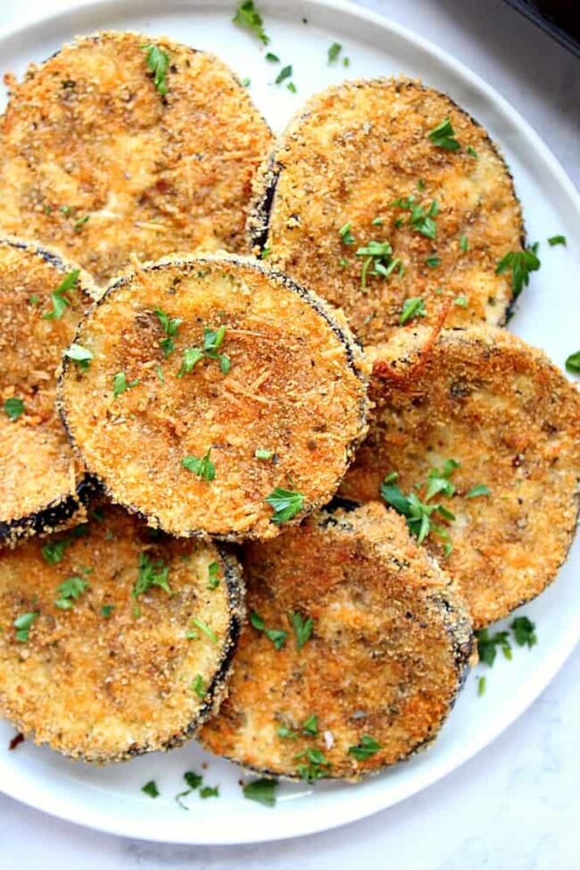Crispy Baked Eggplant Parmesan