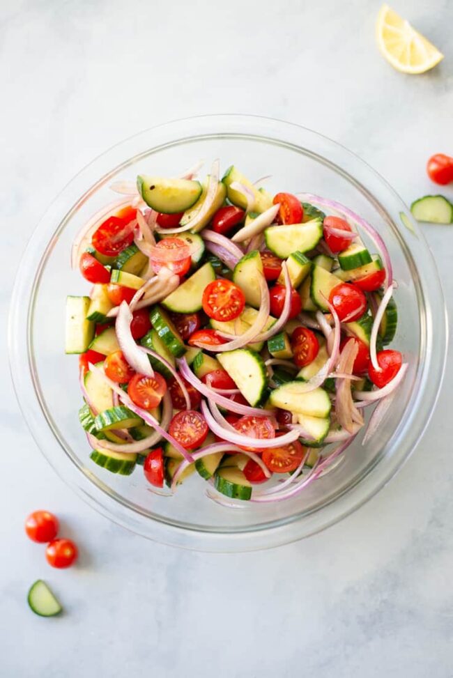 Cherry Tomato and Cucumber Salad