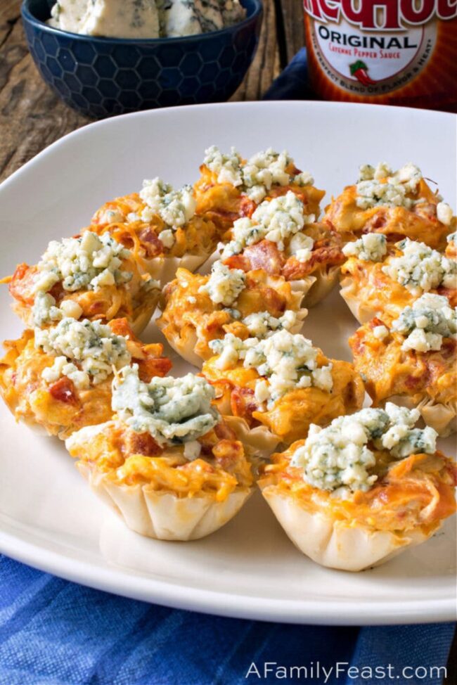 Buffalo Chicken Phyllo Cups