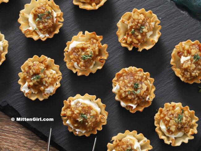 Goat Cheese and Honey Phyllo Cups