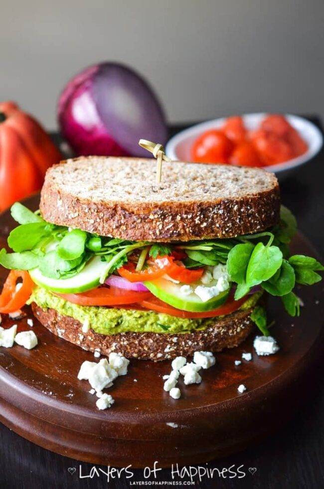 Mediterranean Veggie Sandwich
