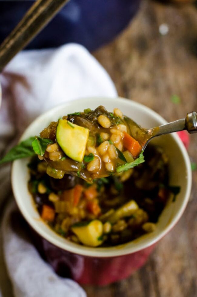 Italian Lemon Barley Soup