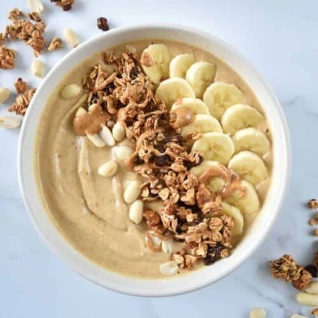 Peanut Butter Banana Smoothie Bowl