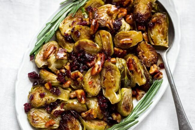 Honey Balsamic Roasted Brussels Sprouts