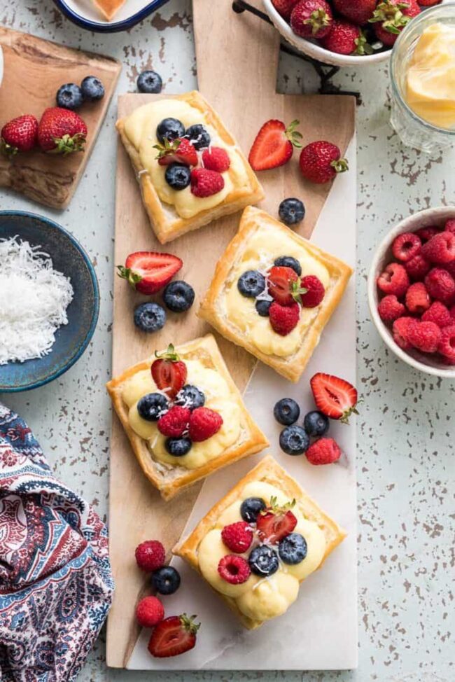Puff Pastry Tarts with Fruit