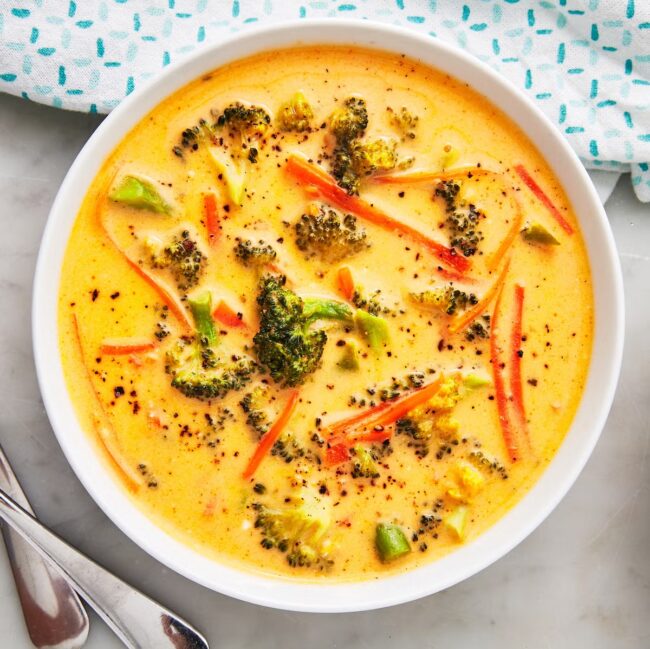 Keto Cheddar Cheese Soup