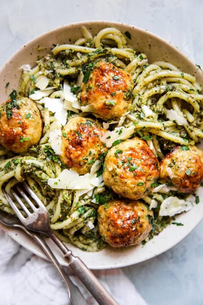Pesto Parmesan Meatball Sauce