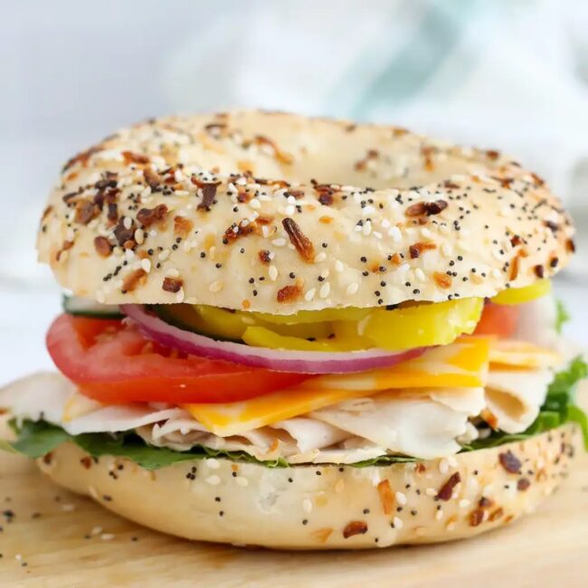 Turkey and Provolone Bagel