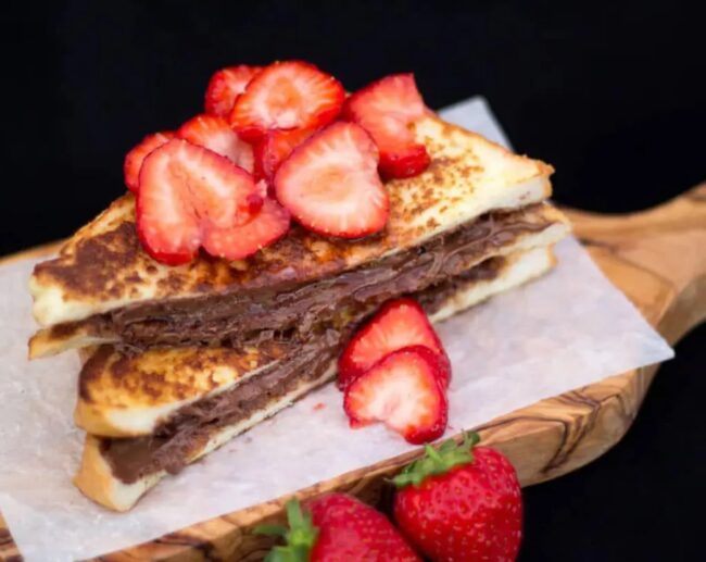 Nutella and Strawberry Sandwich