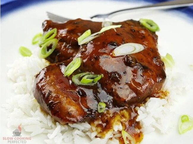 Crockpot Honey Balsamic Chicken Thighs