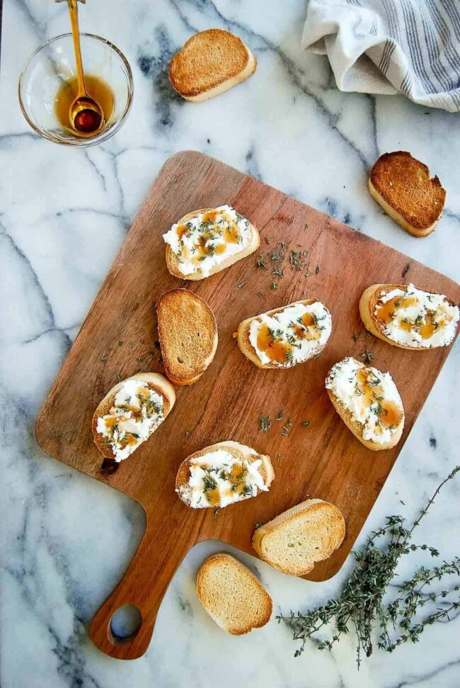 Honey Goat Cheese Crostini