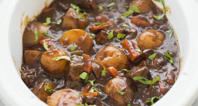Slow Cooker Honey Balsamic Beef Stew Recipe