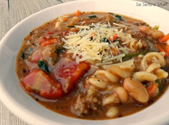 Italian Turkey Macaroni Soup