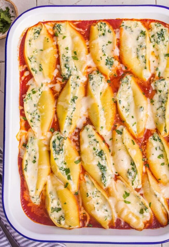 Spinach and Ricotta Stuffed Shells