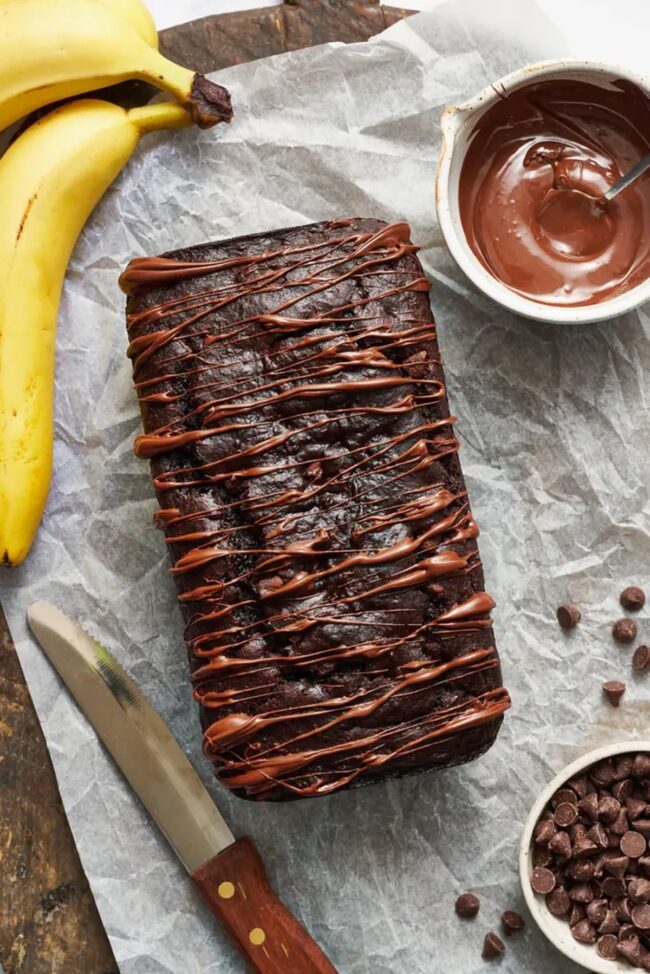 Moist Chocolate Banana Bread