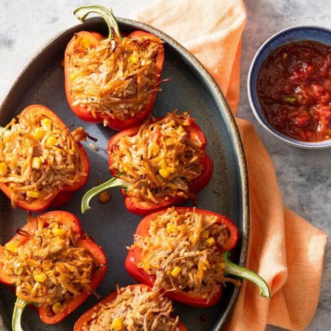 Pulled Pork Stuffed Peppers