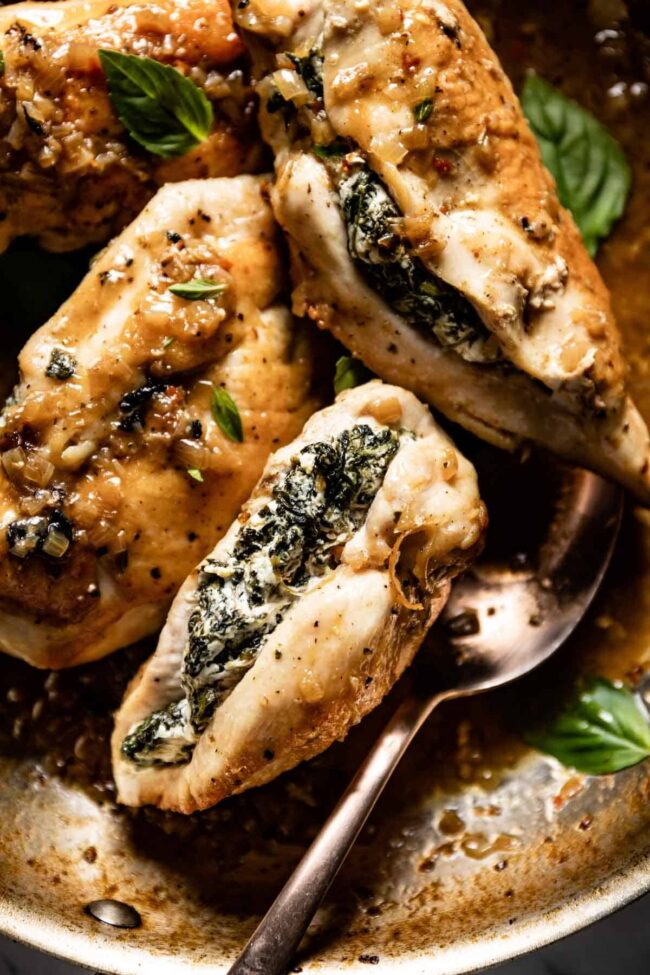 Goat Cheese and Spinach Stuffed Chicken