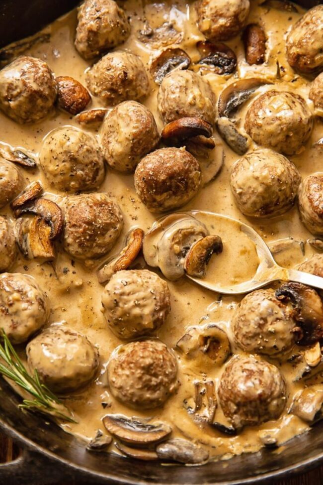 Mushroom Marsala Meatball Sauce