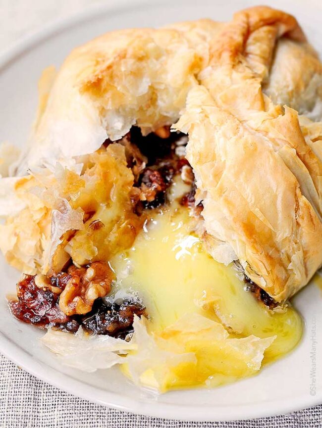 Phyllo-Wrapped Brie with Jam