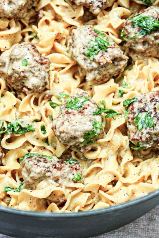 Swedish Meatballs with Egg Noodles