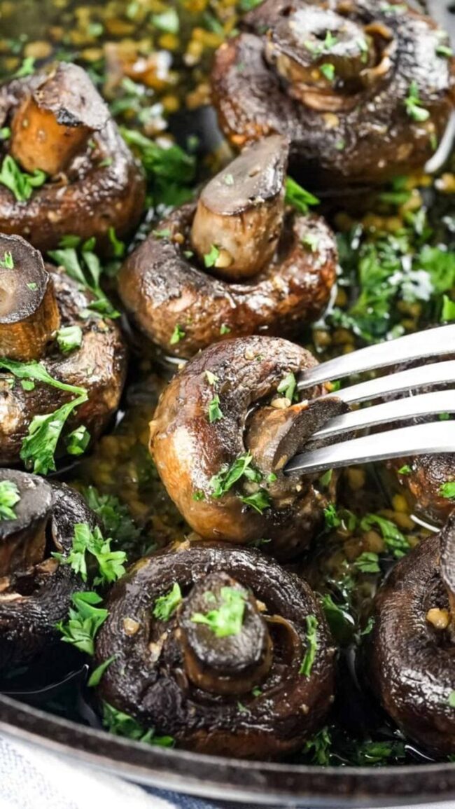 Garlic Butter Smoked Mushrooms
