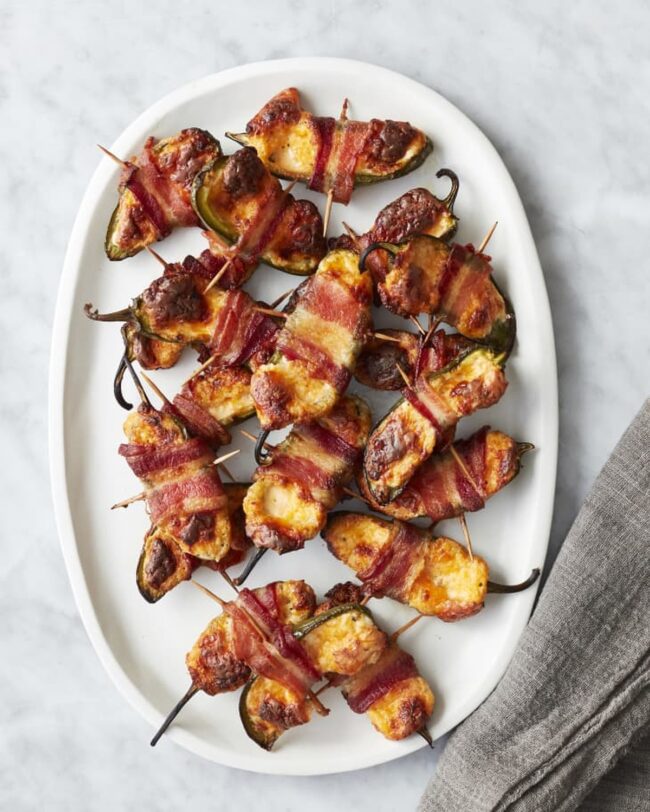 Bacon Wrapped Jalapeno Poppers