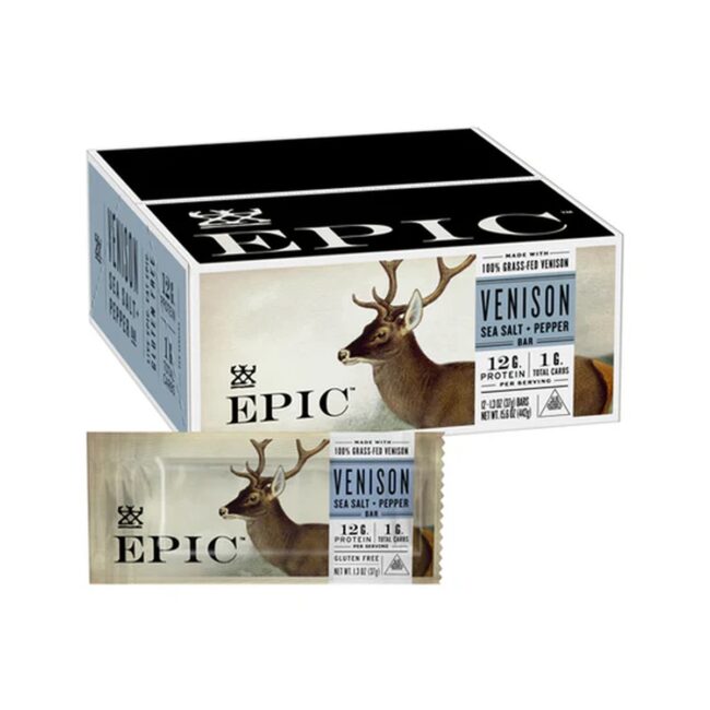 Epic Venison Sea Salt Pepper Bar