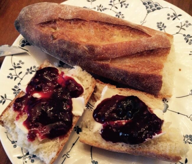 Baguette with Butter and Jam